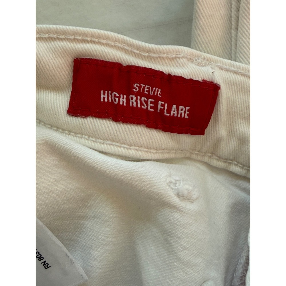 Lucky Brand Stevie High Rise Flare Jeans White Size 10 30 Patch Pockets - Picture 8 of 8